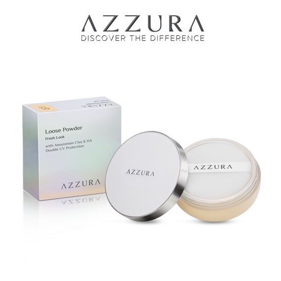 Azzura Loose Powder: Bedak Tabur Ringan untuk Wajah Cerah