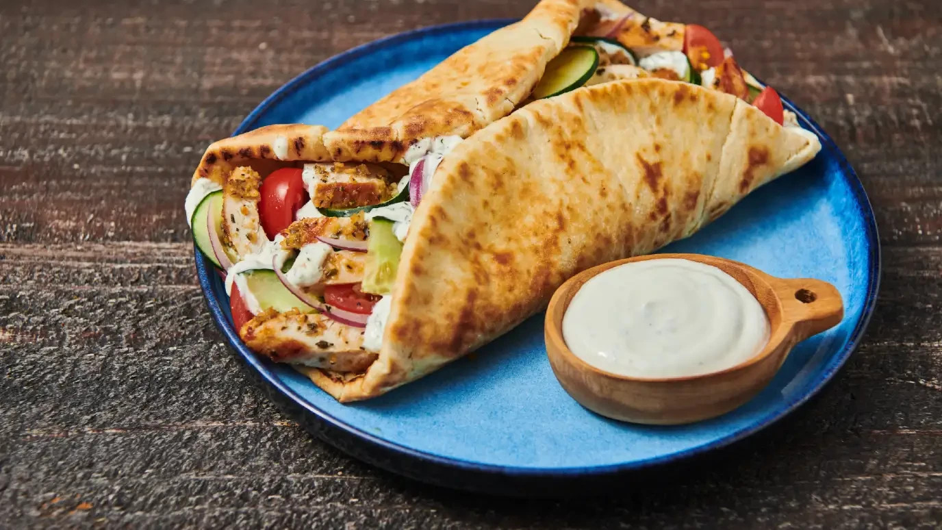 Gyro Glow: Greek Rotisserie Wraps With Tzatziki, Veggies, and Bold Spices