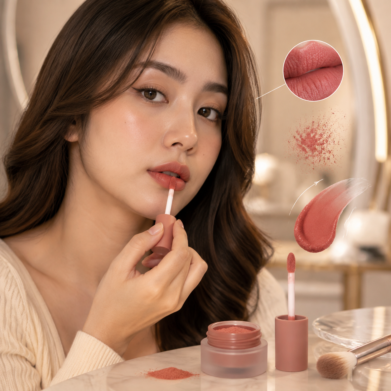Powder Lip Tint: Warna Bibir Ringan dengan Sentuhan Soft-Matte yang Modern